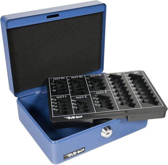 Euro Munt Tray 20 x 16 x 9 cm - Blauw, Organiseer Muntjes, Ideaal voor Thuis en Kantoor — afbeelding 2