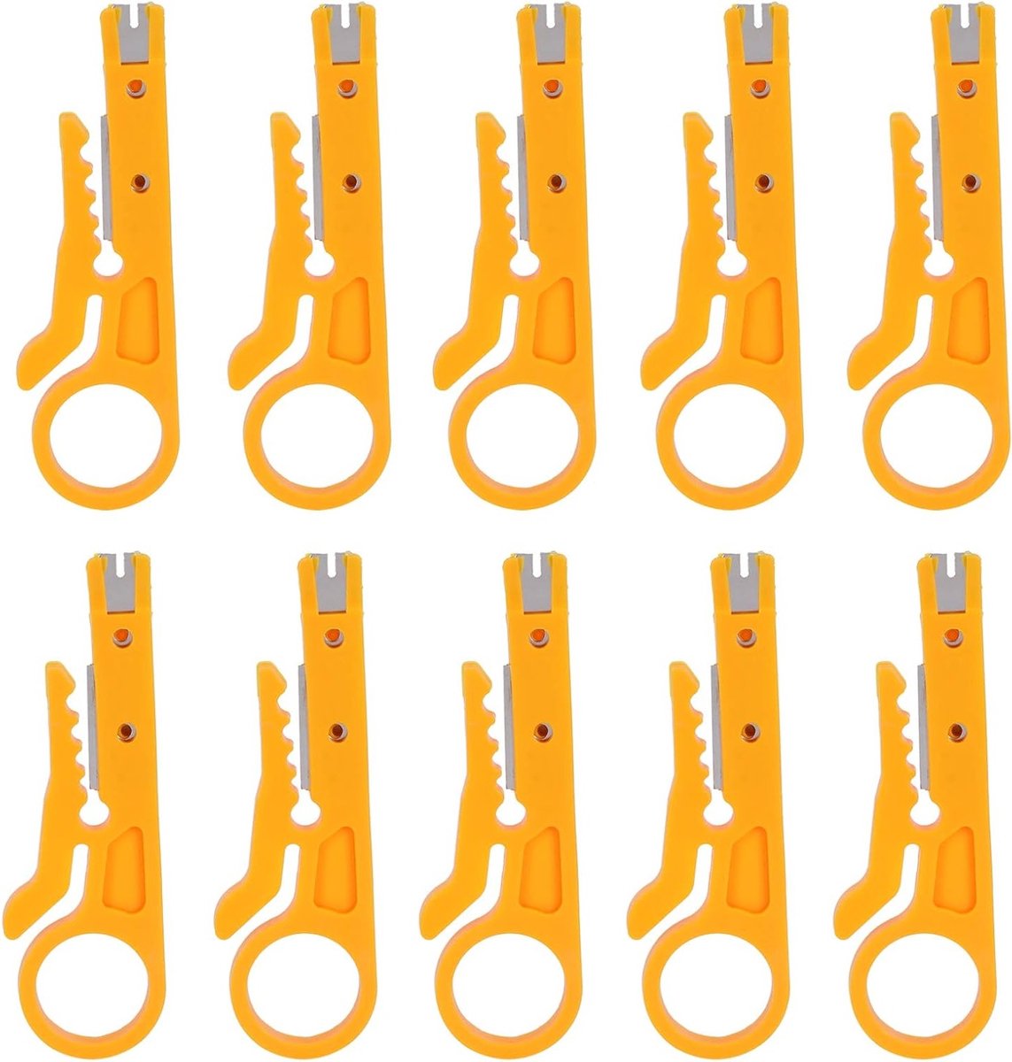 Mini Draadstripper Set van 10 Stuks voor CAT 5, CAT 5e en CAT 6 Netwerkkabels, Geschikt voor Elektriciens en Huishoudelijk Gebruik, 5-6 mm Diameter