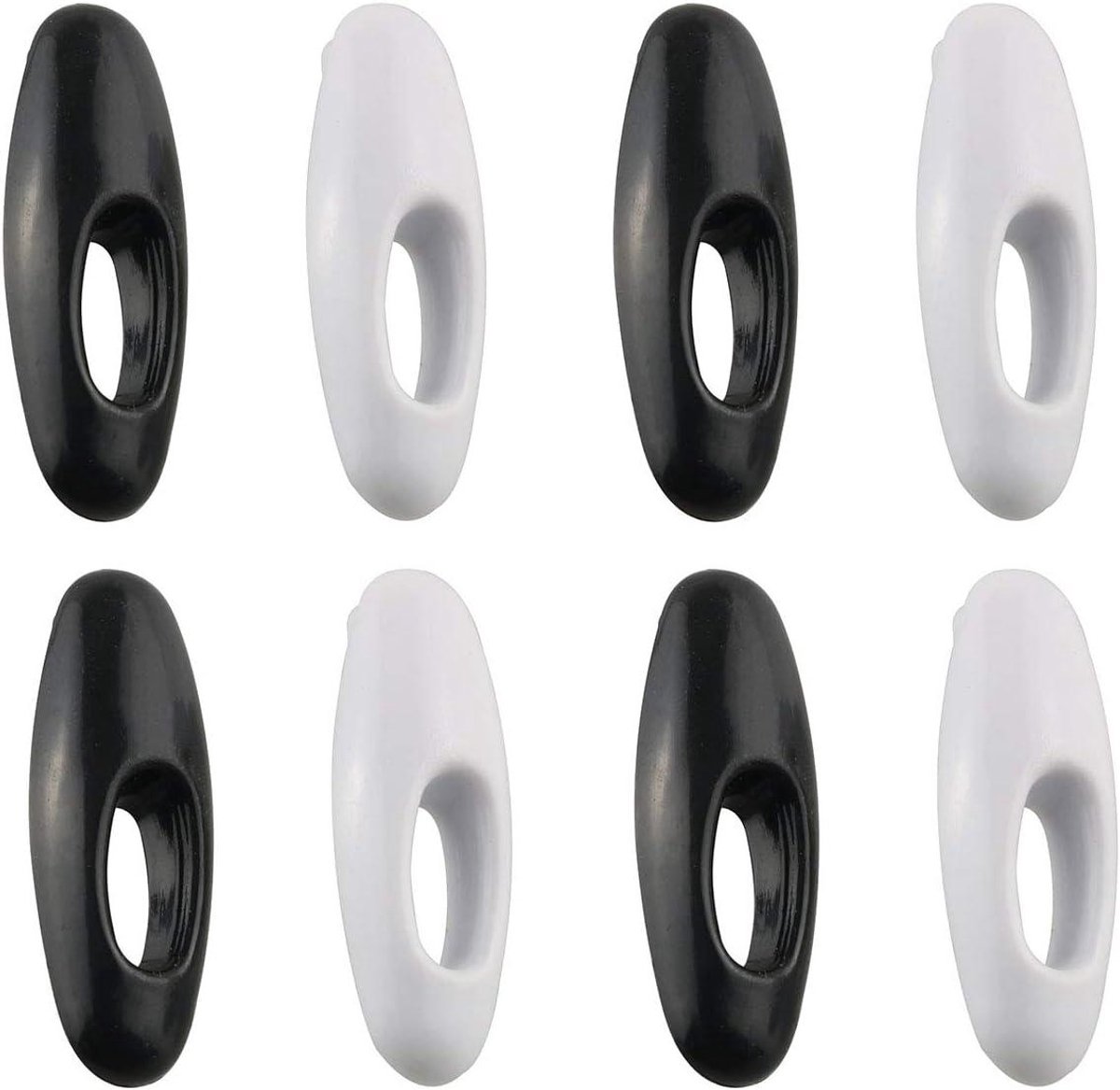 Hijab Spelden - Sjaal Clips - Mode Accessoires - Druppel Vorm - 8 Stuks - Zwart Wit