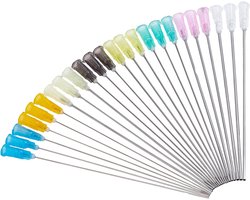 24 Stuks Gemengde Maten Blunt Tip Spray Naalden voor Vullen van Vloeistoffen, Olie en Lijm - 16GA tot 5GA