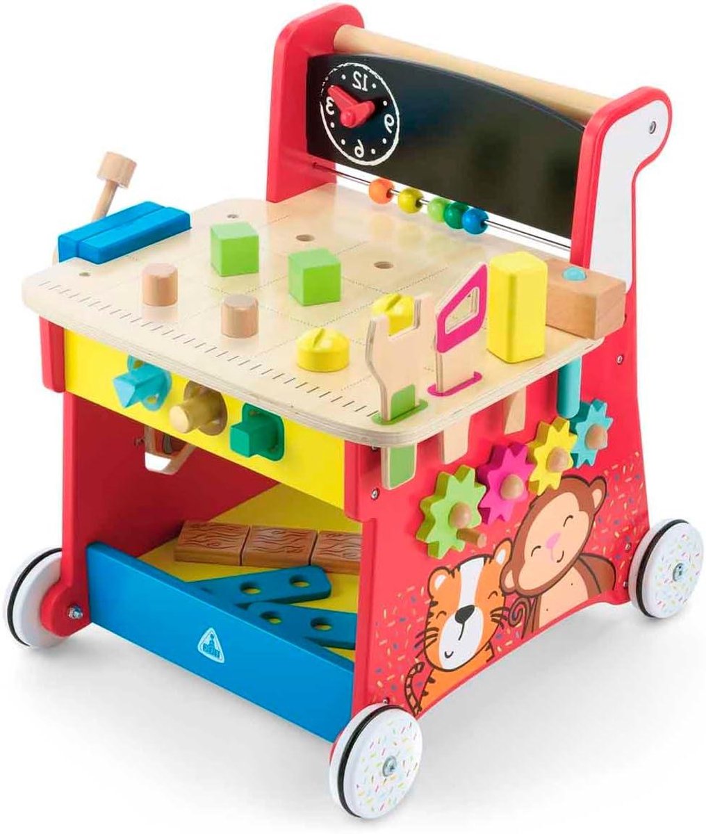 Houten Werkbank - Activiteitenspeelgoed - Fantasierijk Spel - 22 Accessoires - 18-36 Maanden - Meerkleurig