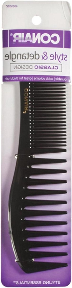 Kam met Brede Tanden - Haarkam Liftkam - Haar Stylen - Speciaal Ontworpen - 24 cm - Zwart