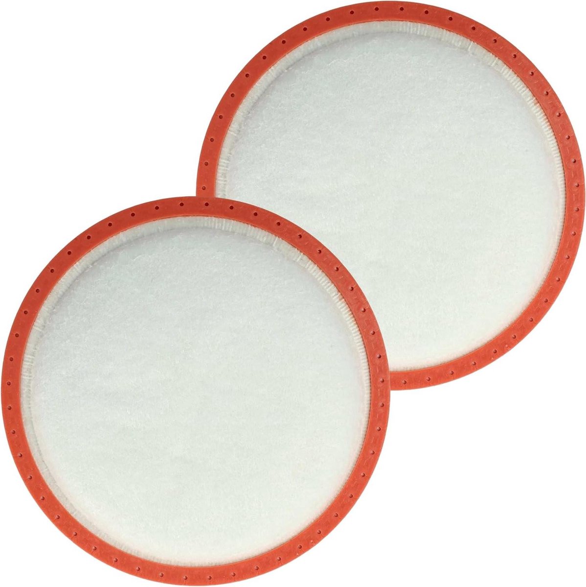 Voormotorfilter Stofzuiger - Motorbeschermfilter Cilinderfilter - Stofzuigeronderhoud - Precisie-fit - 2 stuks 15 cm - Wit oranje frame