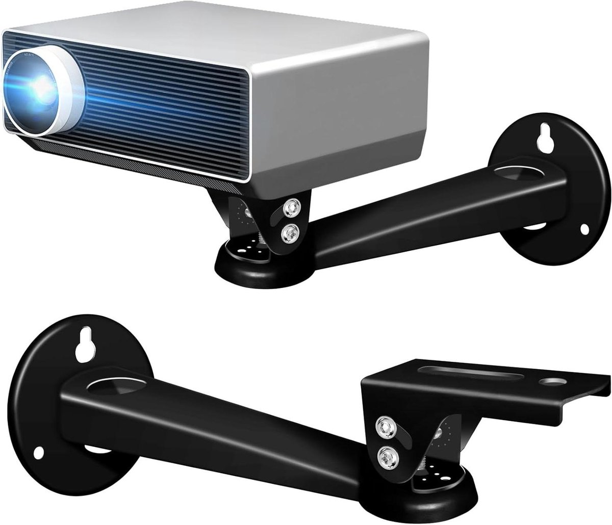 Projector Wandhouder - Projector Mount - Projectie Instellen - 360 Graden Draaibaar - 17.5 cm Lengte - Zwart