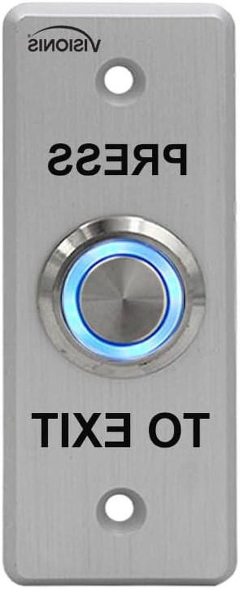 RVS Deurbel Knop - Uitgangsknop Deur - Toegangscontrole - Waterdicht IP-65 - 90x35x20 mm - RVS