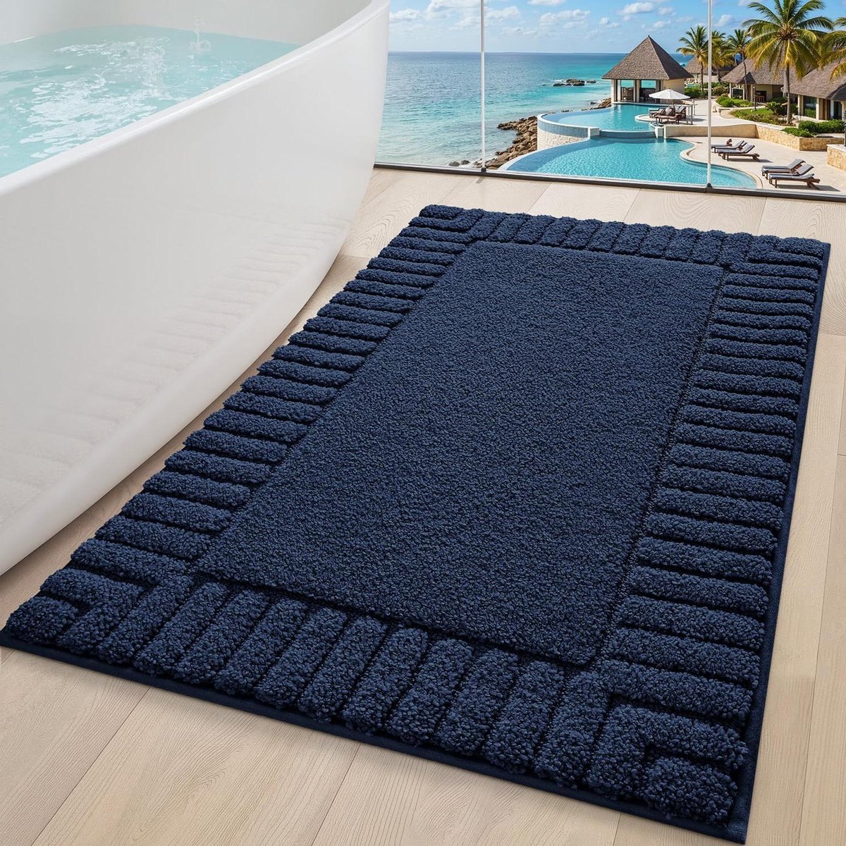 Badkamermat - Badkamerkleed Tapis - Badkamer Veiligheid - Extra Zacht Absorberend - 50 x 8