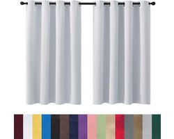 Verduisterende Gordijnen - Verduisteringsgordijn Voile - Slaapkamer Isoleren - Drievoudig Geweven Stof - 180 x 250 cm - Wit
