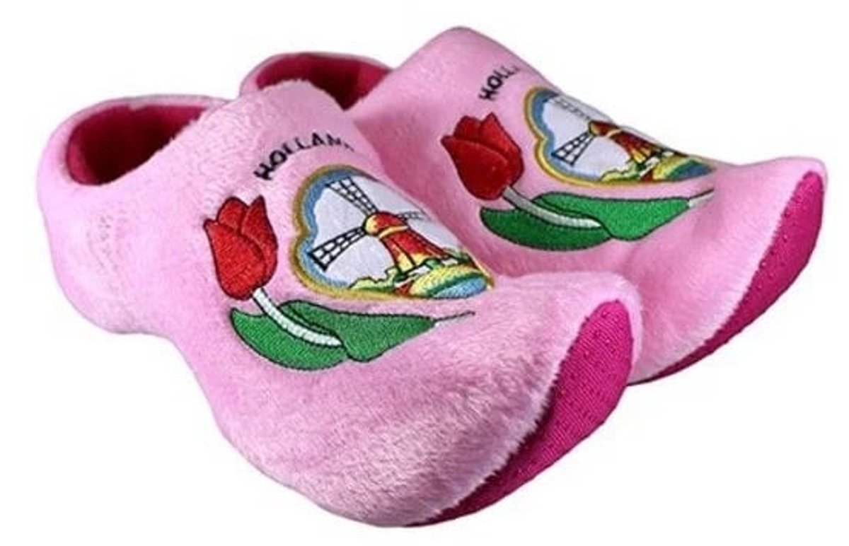 Kinderklomp pantoffels Roze / Klompsloffen / Roze sloffen voor kinderen - Maat: 16-18