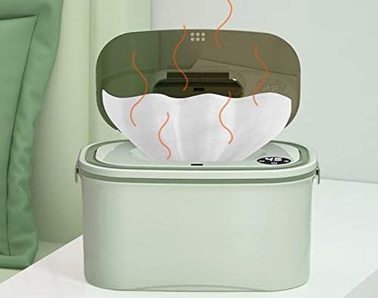 Babydoekjes Verwarmer - Doekjes Warmer Machine - Baby Comfort - Constante Temperatuur - 120 Doekjes Capaciteit - Blauw — afbeelding 3