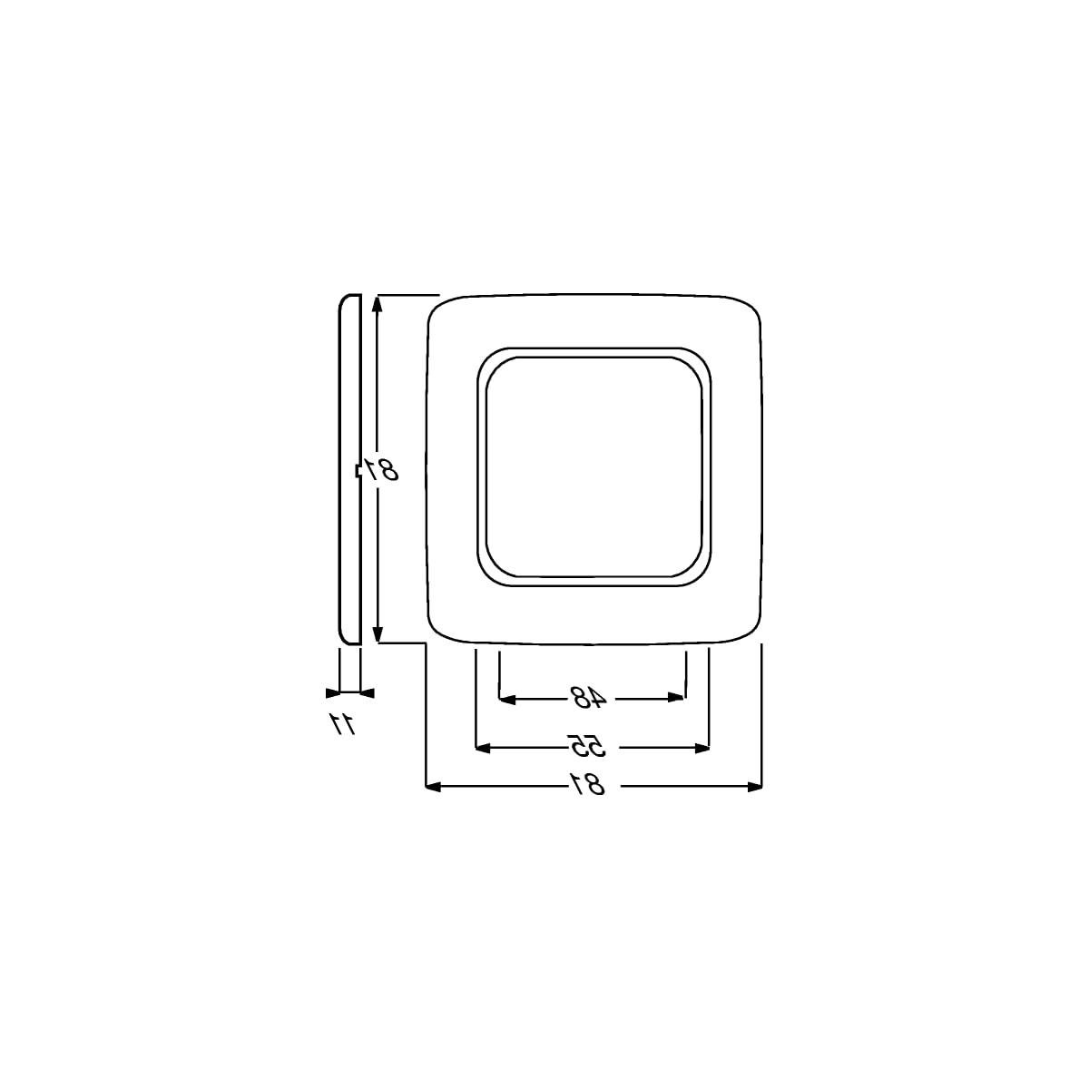 Schakelframe - Afdekplaat - Installatie - Enkele configuratie - 1-voudig - Meerkleurig
