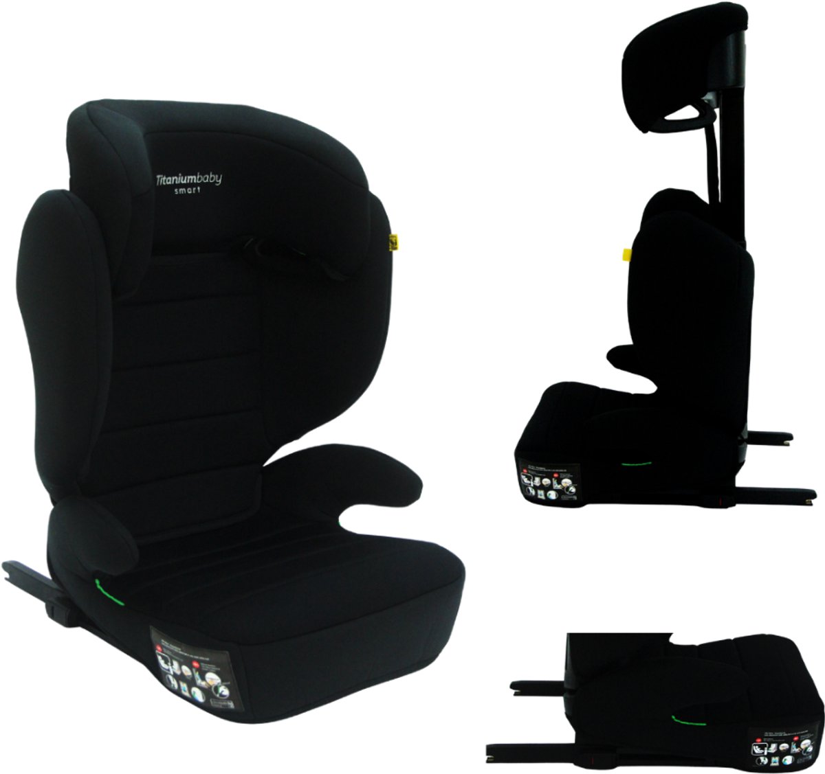 Titanium Baby Smart Lucky I-Size Autostoel Isofix 100-150 cm – Verstelbare Hoofdsteun – Zitverhoger Functie – Groep 2/3
