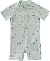 Fresk UV Zwempak 74 -Sneldrogende Zwemkleding voor Kinderen - UPF 50 - Zwemshirt voor Jongens - Zwempak met Korte Mouwen - Groen - Surf Boy