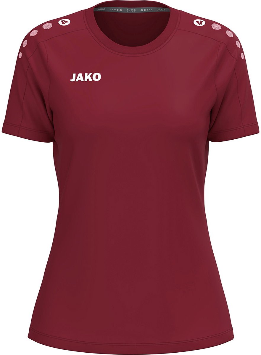 Jako One T-Shirt Dames - Bordeaux | Maat: 42-44