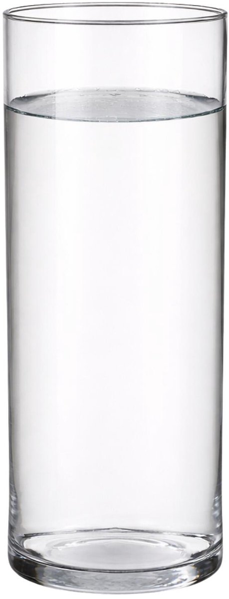 Home & Styling Bloemenvaas - Cilinder vorm - transparant - glas - 19 x 55 cm - rechte cilinder - boeketten - sierrtakken