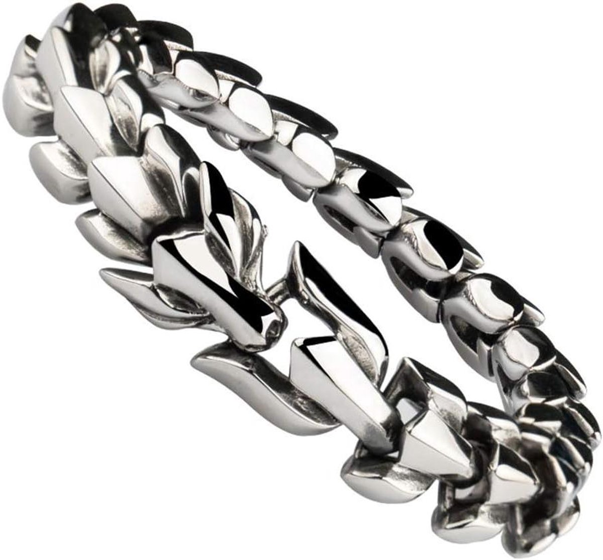 Armband Heren - Ketting Armband - Dagelijks Gebruik - Chunky Schakelontwerp - 15mm Breed - Zilverkleurig