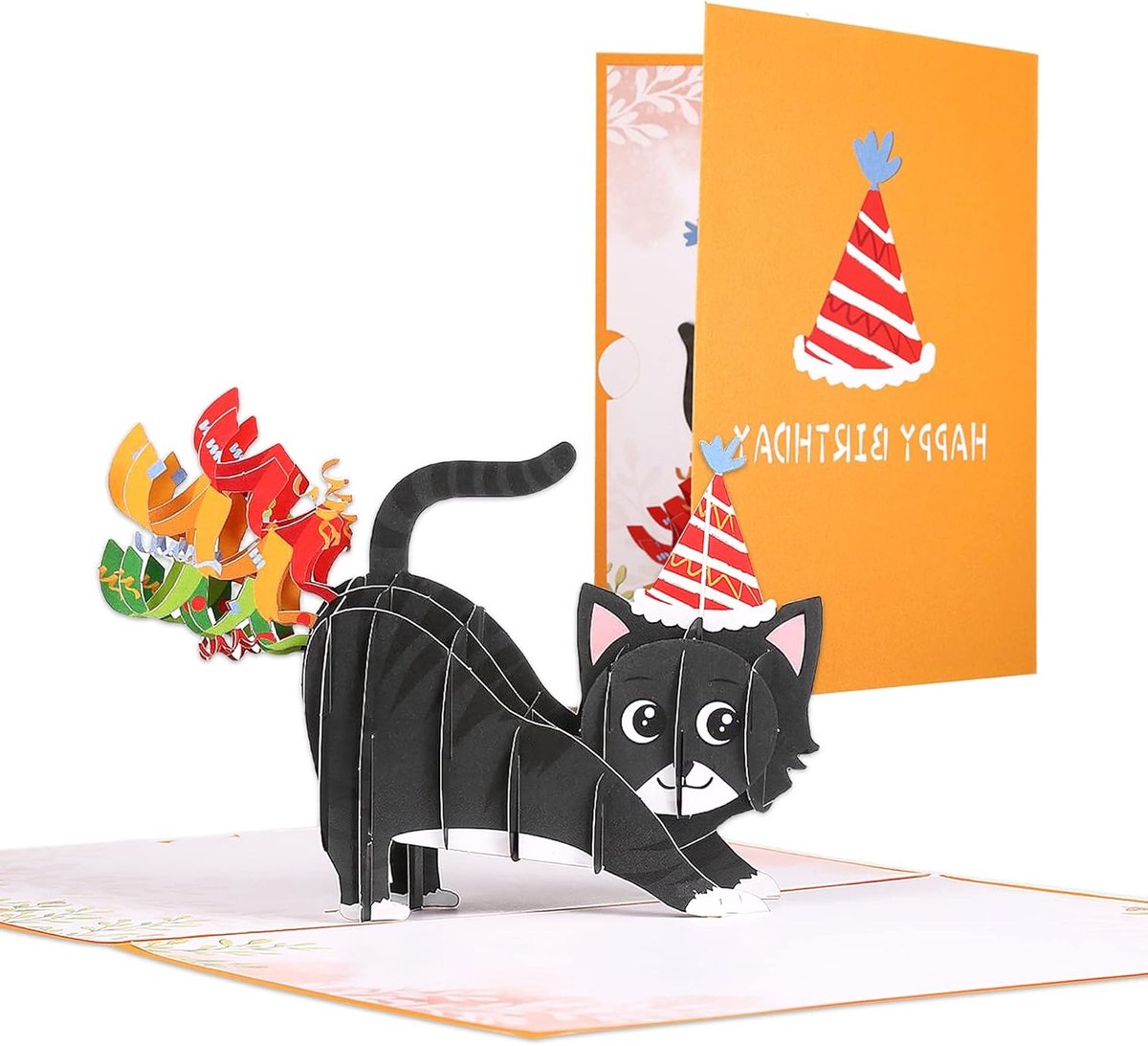 3D verjaardagskaart met katten - Grappige pop-up kaart voor vrouwen, mannen, meisjes en jongens, perfect voor verjaardagen en speciale gelegenheden