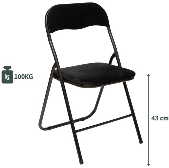 Chaise - Pliable - Zwart