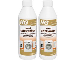 HG snel ontkalker koffiemachines - Waterkokers - Wasmashine Effectieve en snelle kalkverwijdering - 2 Stuks !