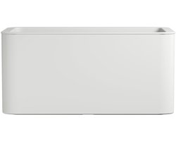 Florus Jive Terrace 80cm - Grote Staande Plantenbak voor Binnen & Buiten - 100% Gerecycled Plastic - L78 x W39 x H37.2 cm - Wit
