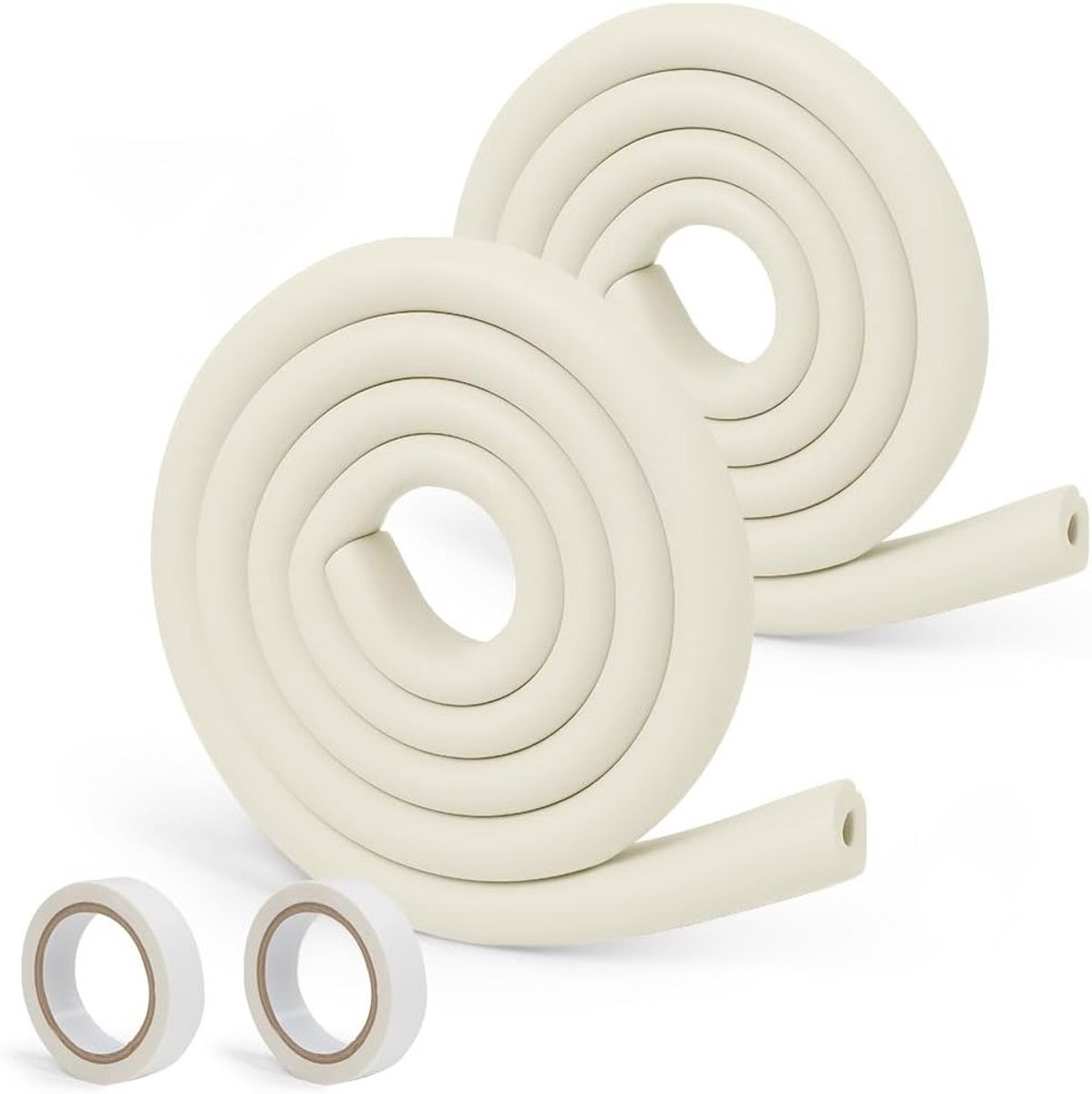 Veiligheidsgordel voor Kinderen - 2 x 2M U-vormige Tafelrandbeschermer van Zacht Schuim, Extra Dikke Anticollisie Rand voor Tafel en Meubels (Wit) - Bescherming tegen Stoten en Verwondingen