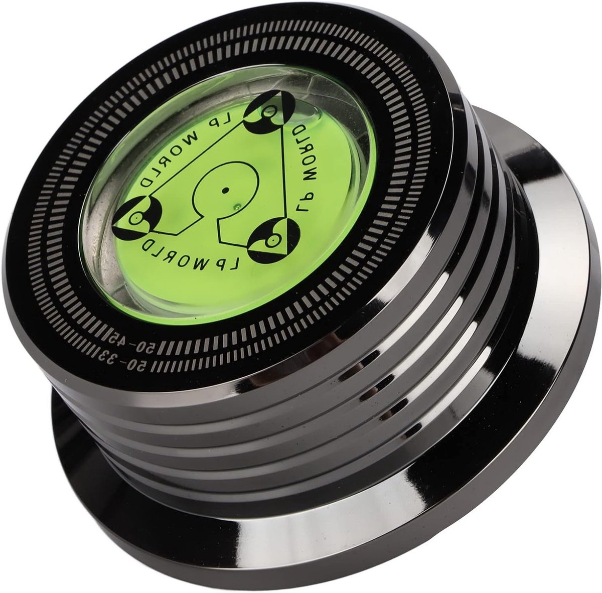 Stabilizer voor Draaitafel met Metaalplaat, Aluminium Disc en Waterpas, Vermindert Trillingen voor LP Vinyl Spelers