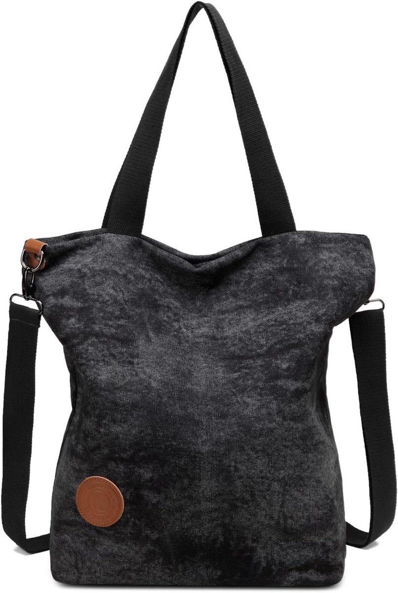 Schoudertas Dames - Handtas Shopper - Dagelijks Gebruik - Grote Capaciteit - 30 x 40 cm - Zwart