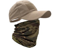 Camouflage Petten - Baseball Caps - Outdoor Sport - Met Afneembare Sjaal - Unisex - Groen