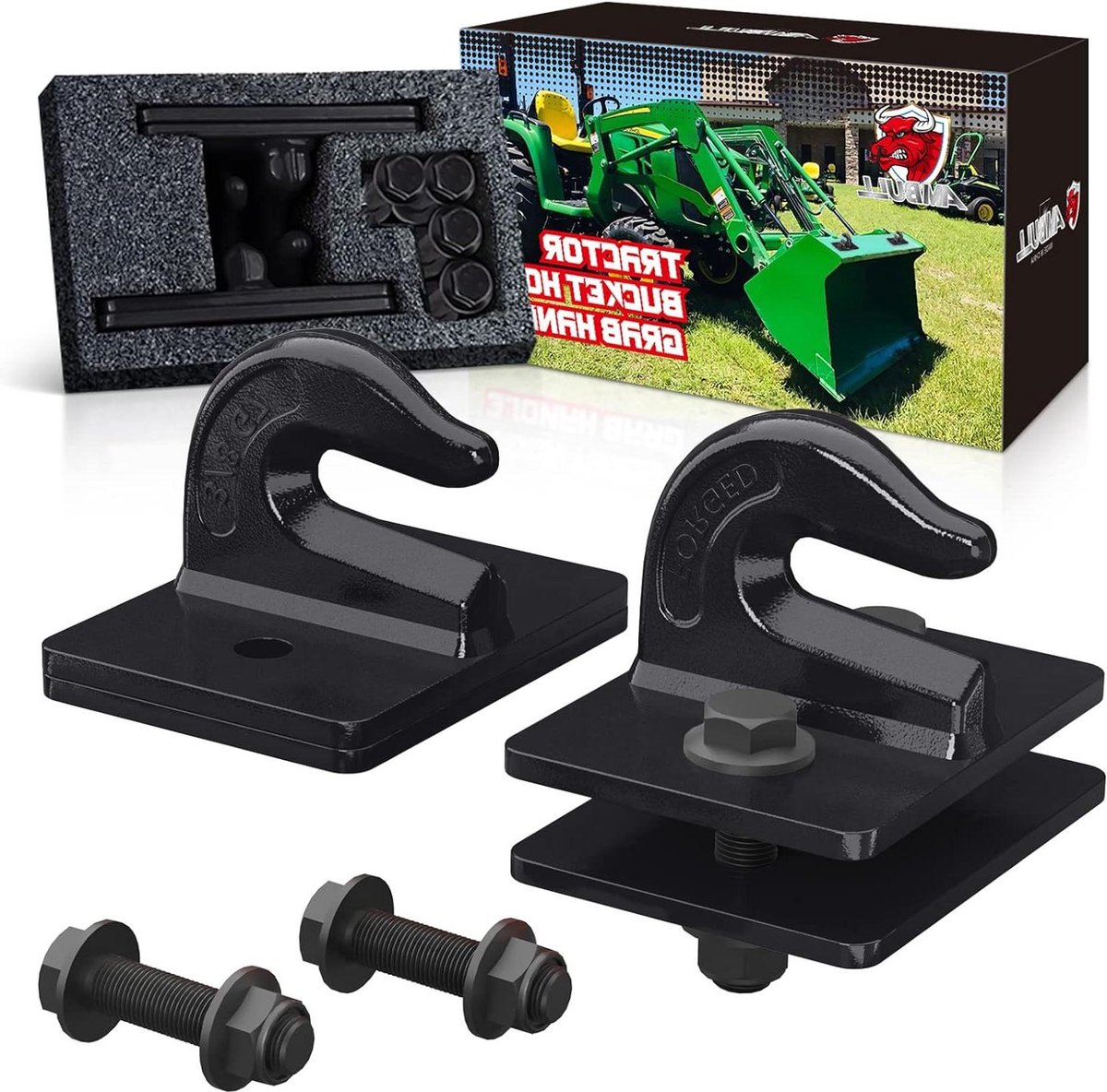 Grijphaak Set - Trekhaak Montage - Lading Zekeren - Gesmeed Staal - 3/8 Inch - Zwart