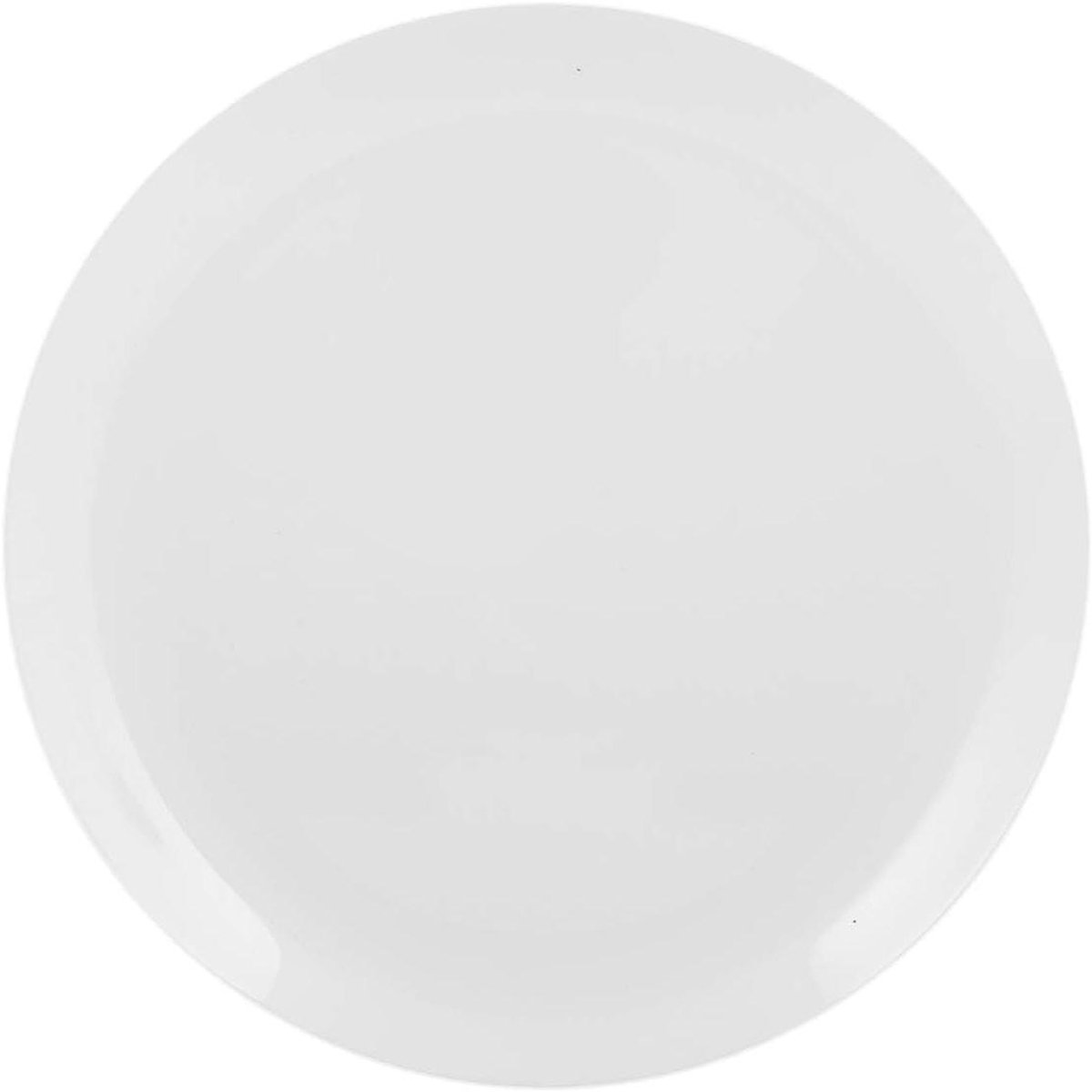 Platte borden set - Dinerborden opaal - Eten serveren - Vaatwasserbestendig - 27 cm - Wit