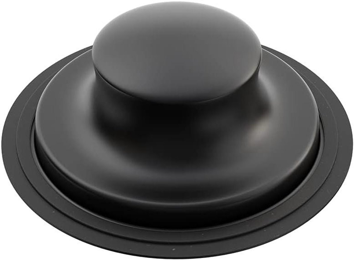 Aanrecht Stopper - Gootsteen Plug - Afvoer Afdekken - Universele Pasvorm - 3-1/2 Inch - Mat Zwart