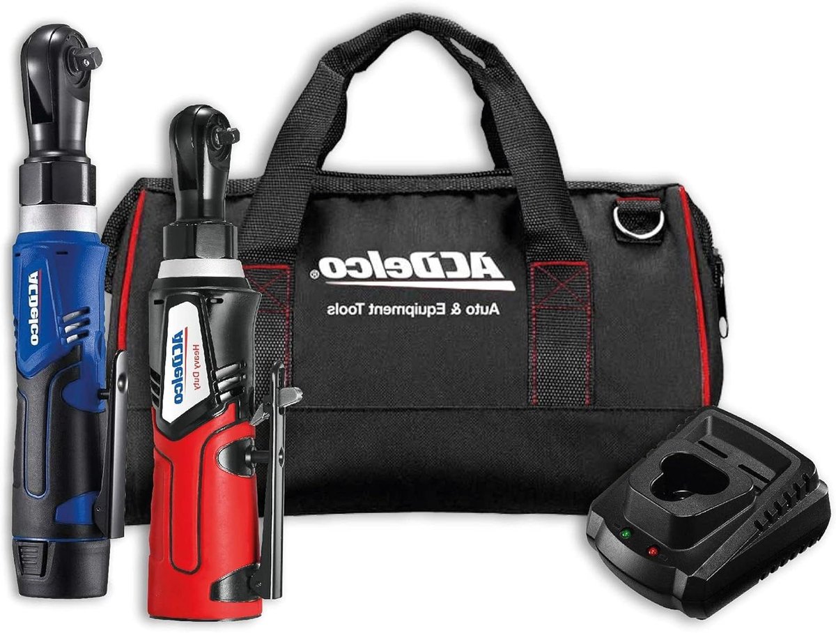 Accu Ratel Set - Draadloos Gereedschap - Auto Reparatie - Dubbele Aandrijving - 12 Volt - Zwart