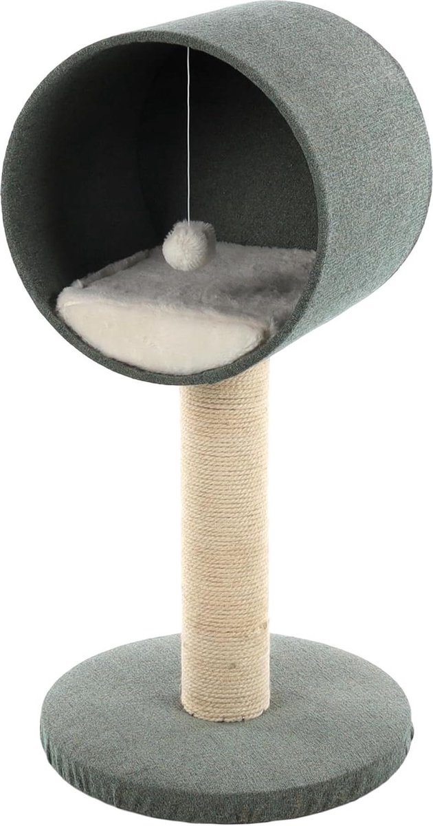 Krabpaal - Kattenmeubel - Krabben en Spelen - Houtpluche Materiaal - 365 x 445 x 34 cm - Groen
