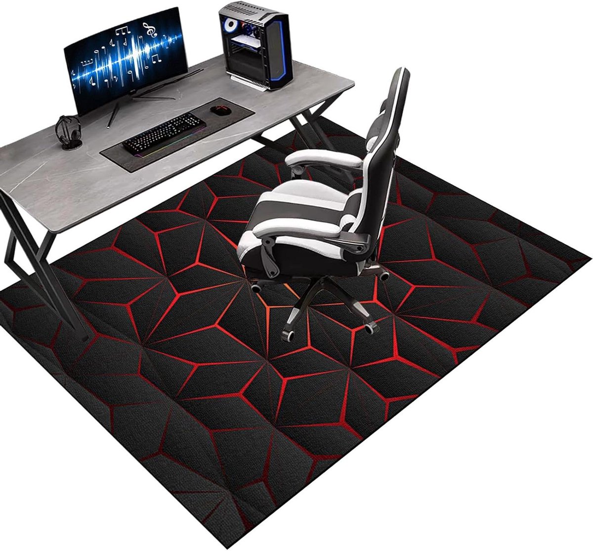 Stoelmat Bureau - Vloerbeschermer Bureau - Bureau Gebruik - Niet-slip Achterkant - 180 x 230 cm - Gekleurd