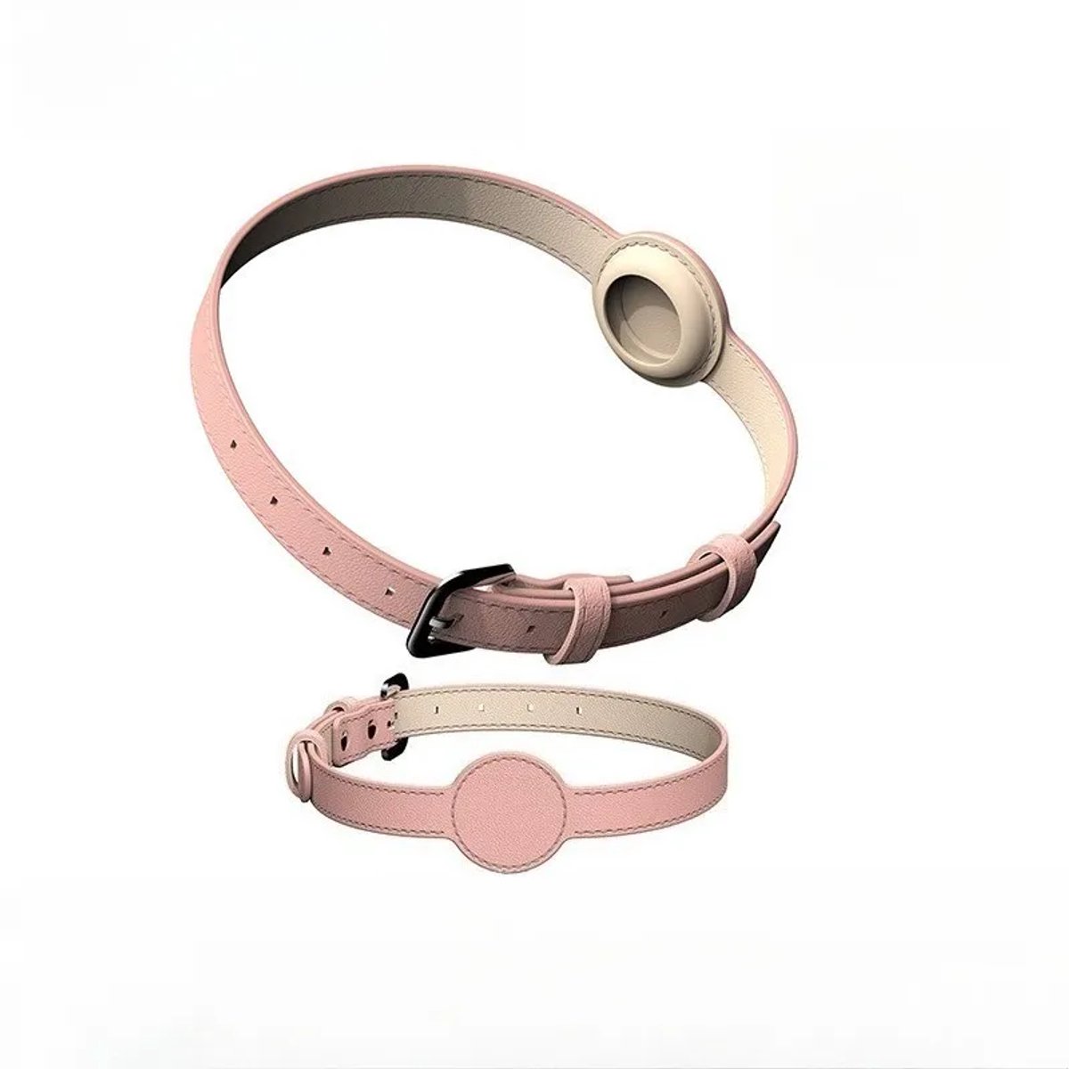Killogood PU Halsband Kat - Halsband Kitten - Halsband Compatibel met AirTag Tracker - Kat en Hond - Anti-Verllies Veiligheidsaccessoire Halsband - AirTag Niet Inbegrepen - Roze XS