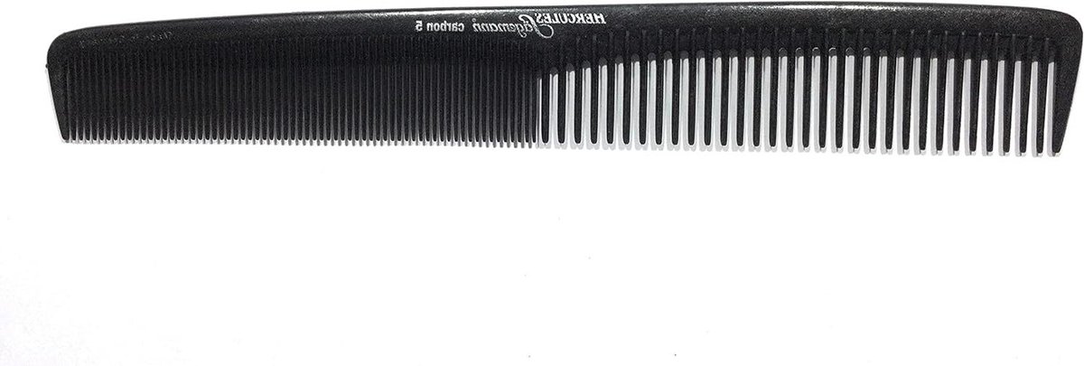 Professionele Tondeuse Kam - Haarkam Carbonkam - Haar Styling - Fijn en Grof - 18 cm - Antraciet