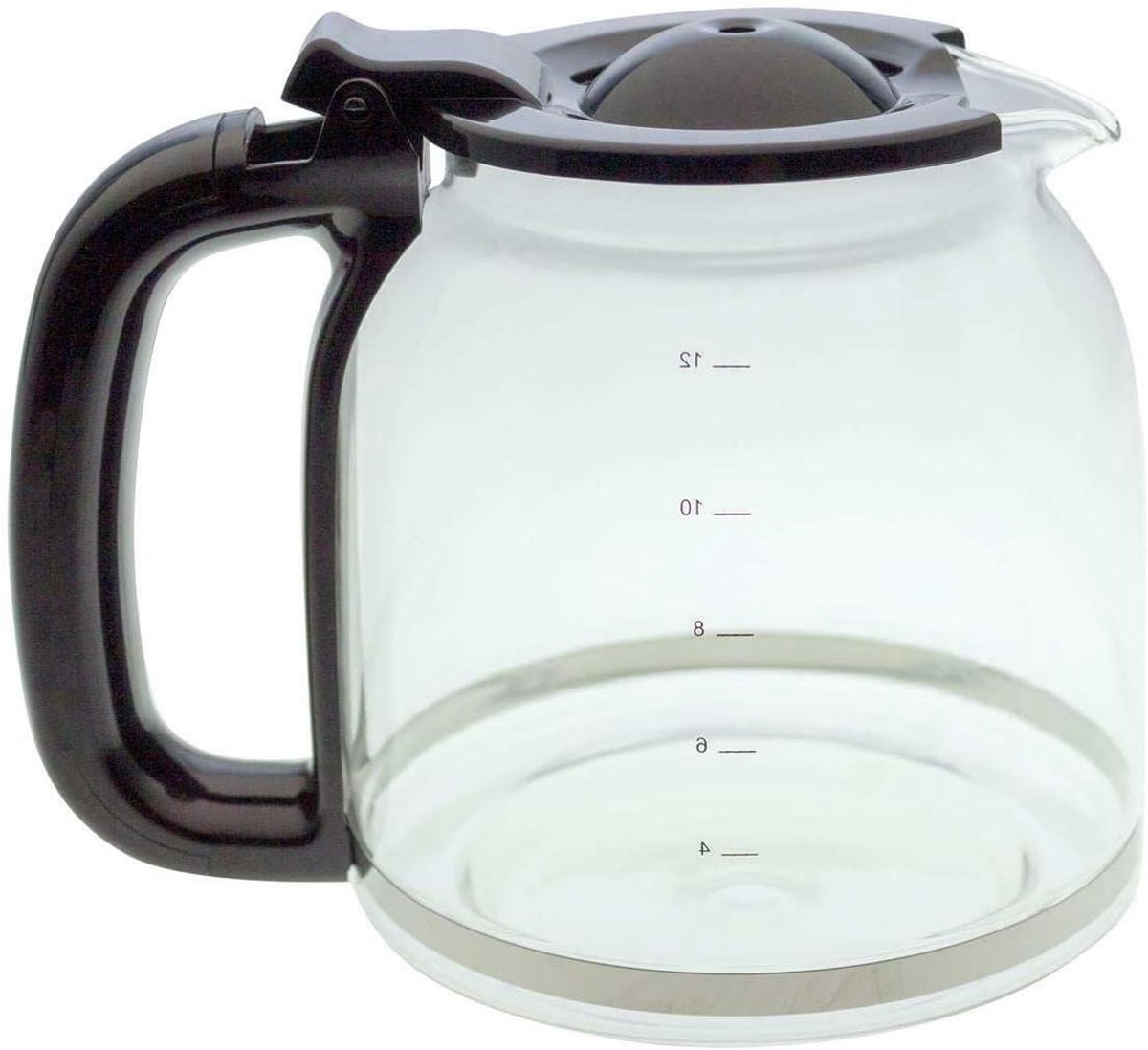 Glazen Koffiekan Reserveonderdeel Kan Koffiezetapparaat Gebruik Perfecte Pasvorm Ronde Vorm Rood