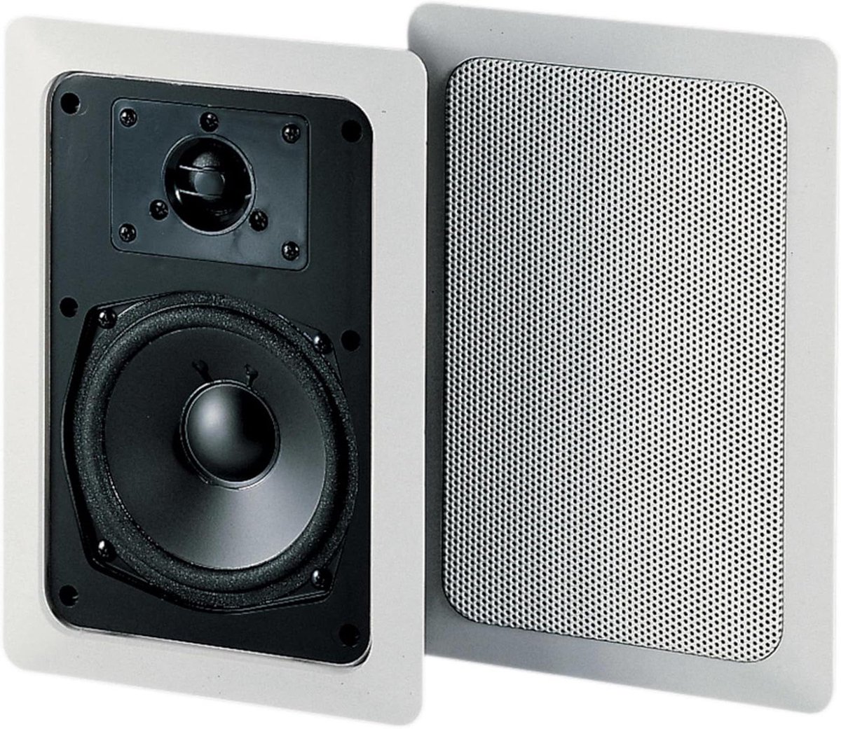 Inbouwluidspreker - Muur speaker - Muziek luisteren - 70 Watt Piekvermogen - 190 x 280 x 70 mm - Wit