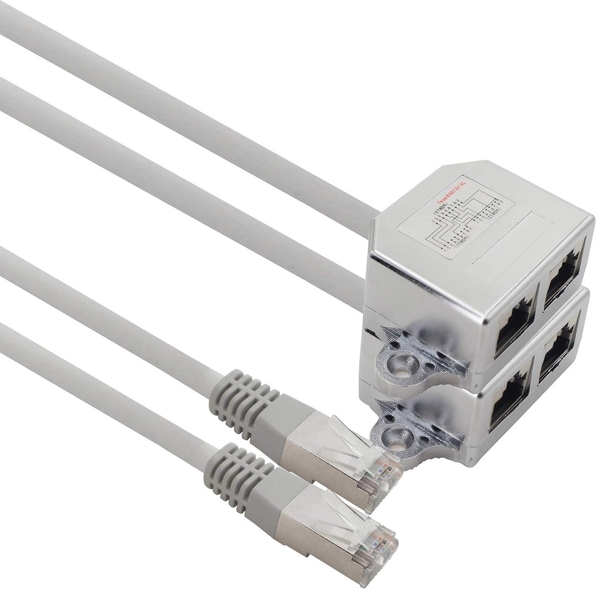 Netwerkkabelsplitter - Ethernet adapter - Internet verdelen - Compact formaat - 0.1 m - Zwart
