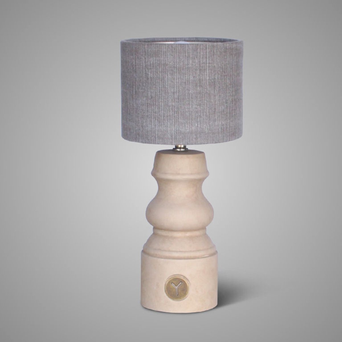 Brynxz - Lamp - Tafellamp - Taupe - Aardewerk - D.10 H.29