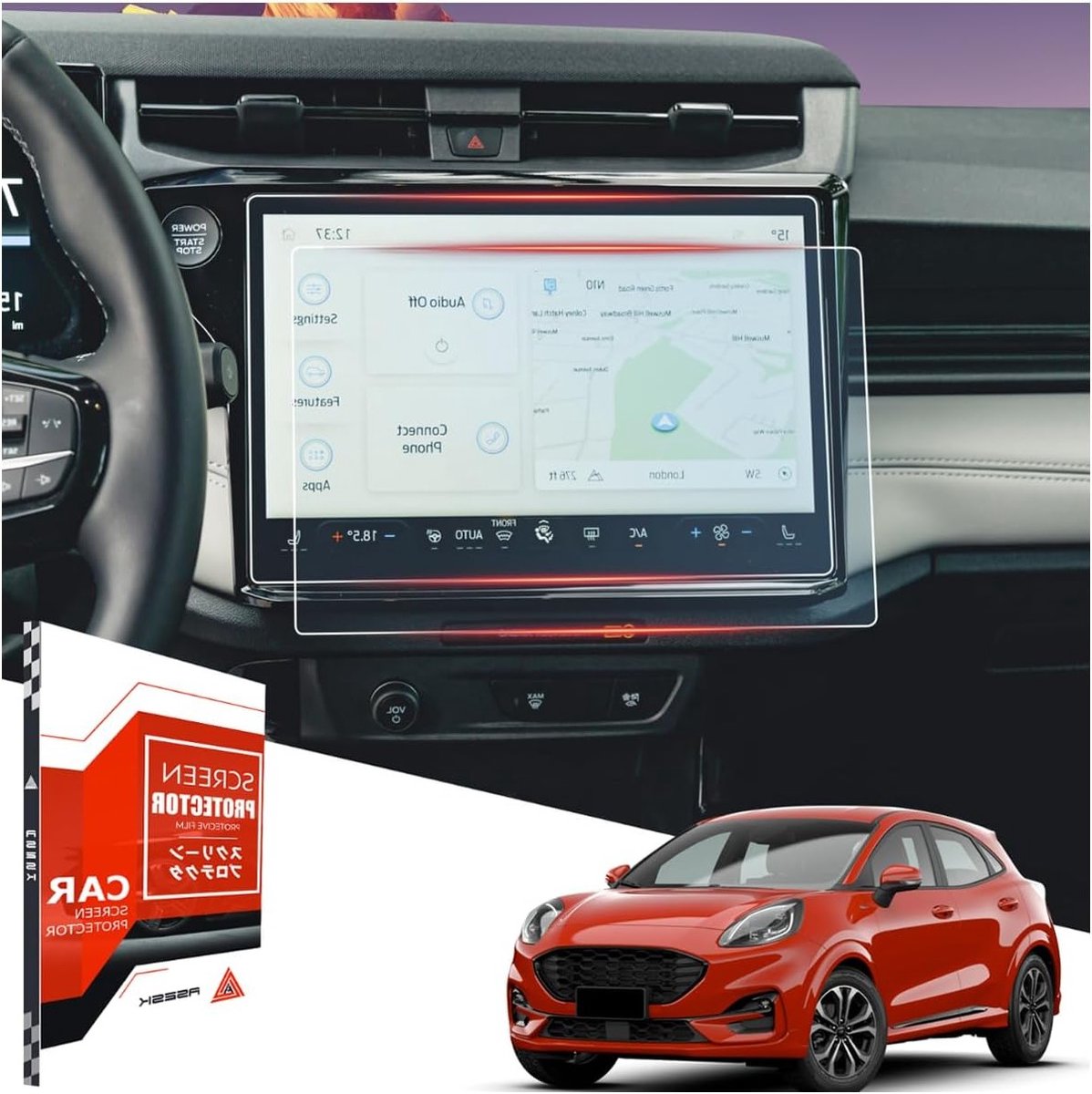 2 x Screen Protector voor Navigatiesystemen, 6H Nano Beschermfolie, Accessoires voor Touchscreen Navigatie