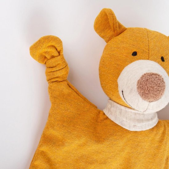 sigikid 39839 knuffeldoek dierenkarakter beer, geel/beer/18 cm — afbeelding 3