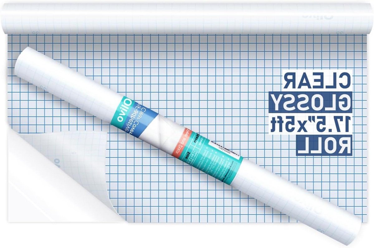 Contactpapier Rol - Boekomslag Bescherming - Ambachten en Hobby - Zelfklevend en Verwijderbaar - 445 cm x 15 m - Transparant