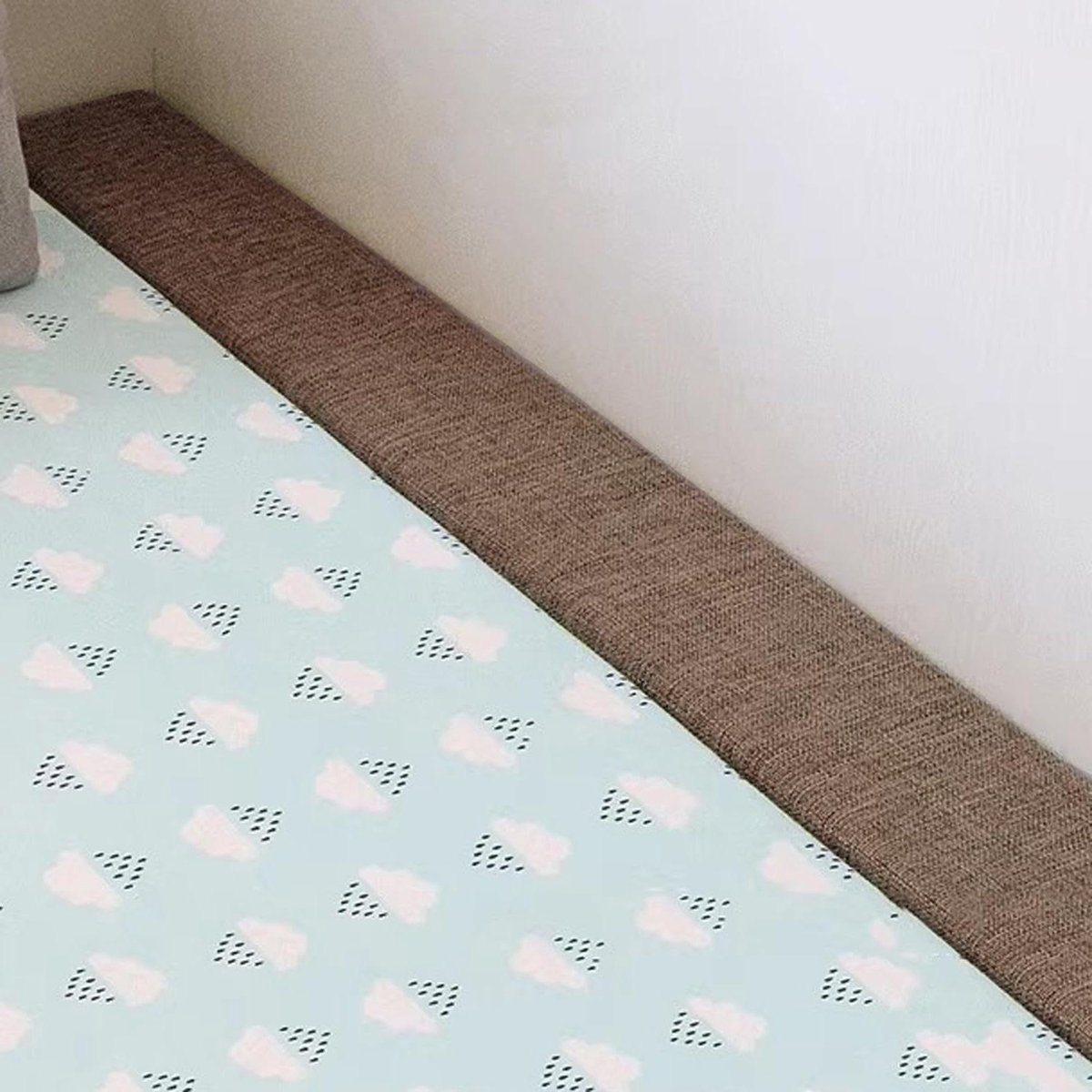 Matrasvulling Bed - Bedkussen Spleetvuller - Spleten Vullen - Ademende Linnen Stof - 150 x 20 x 15 cm - Bruin