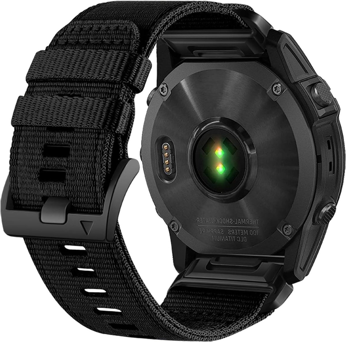YOOSIDE Robuuste nylon horlogeband voor Garmin Fenix 7X/Fenix 6X/Fenix 5X/Enduro, quick fit, 26 mm, verstelbare geweven nylon sportpolsband met roestvrijstalen sluiting voor epix Pro 51 mm