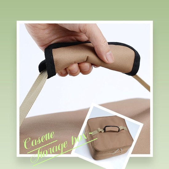 Camping kooktoestel tas - 35 x 32,5 x 17 cm camping kooktoestel draagtas handige Oxford doek brander houder draagbare opbergtas voor buiten keuken apparatuur - Su — afbeelding 5
