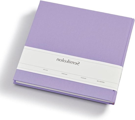 Gastenboek - Album Herinneringen - Bruiloft Vieren - Handgemaakt Boeklinnen - 25 x 23 cm - Lila Zijde