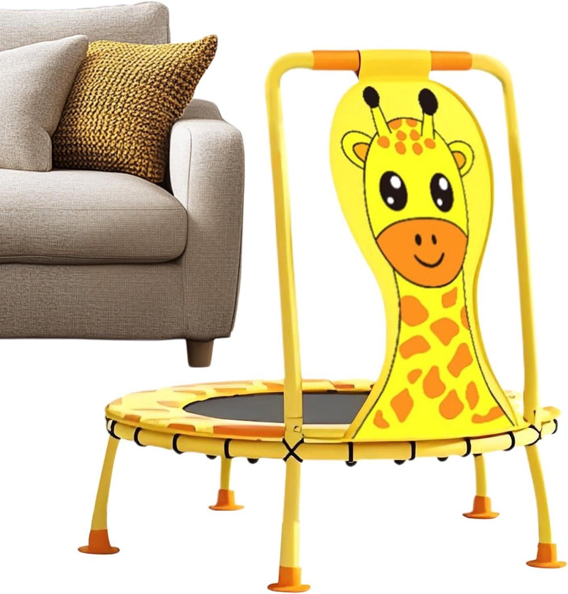Kindertrampoline - Springkussen Binnentrampoline - Buiten Spelen - Giraffen Print - 100 cm - Meerkleurig