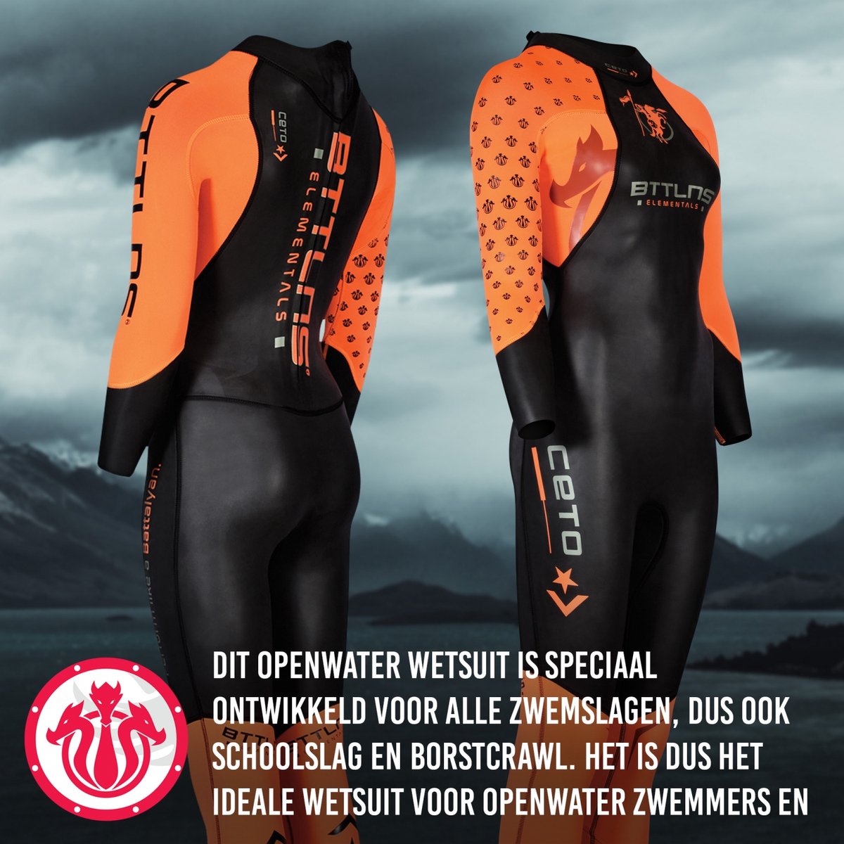 BTTLNS schoolslag wetsuit - zwempak - wetsuit - openwater wetsuit - wetsuit lange mouw dames - Ceto 1.0 - ST — afbeelding 2