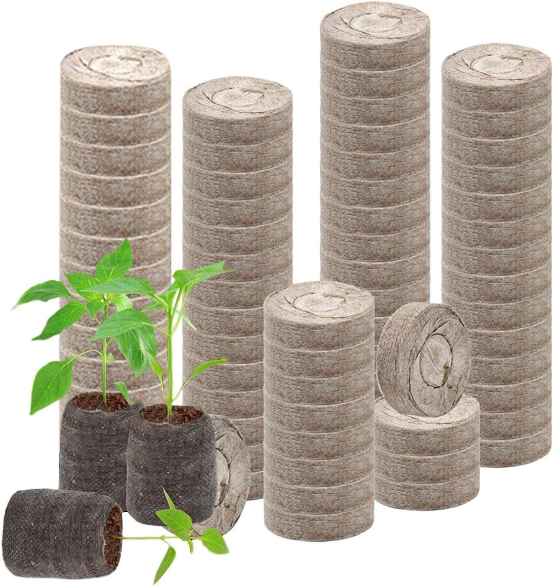 Potgrond voor planten - Wortelstimulatie grond - Planten verzorgen - Biologische formule - 100 stuks - Bruin