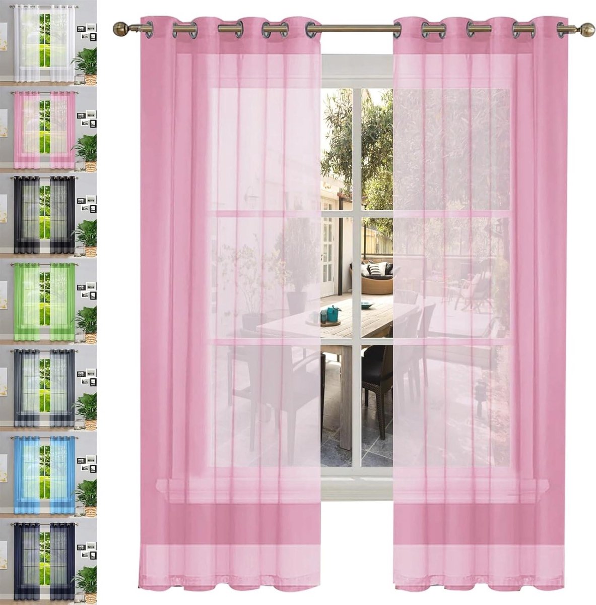 Verduisterende Gordijnen - Plooiband Gordijnen - Ruimte Decoratie - Met Gordijnhouders - 2